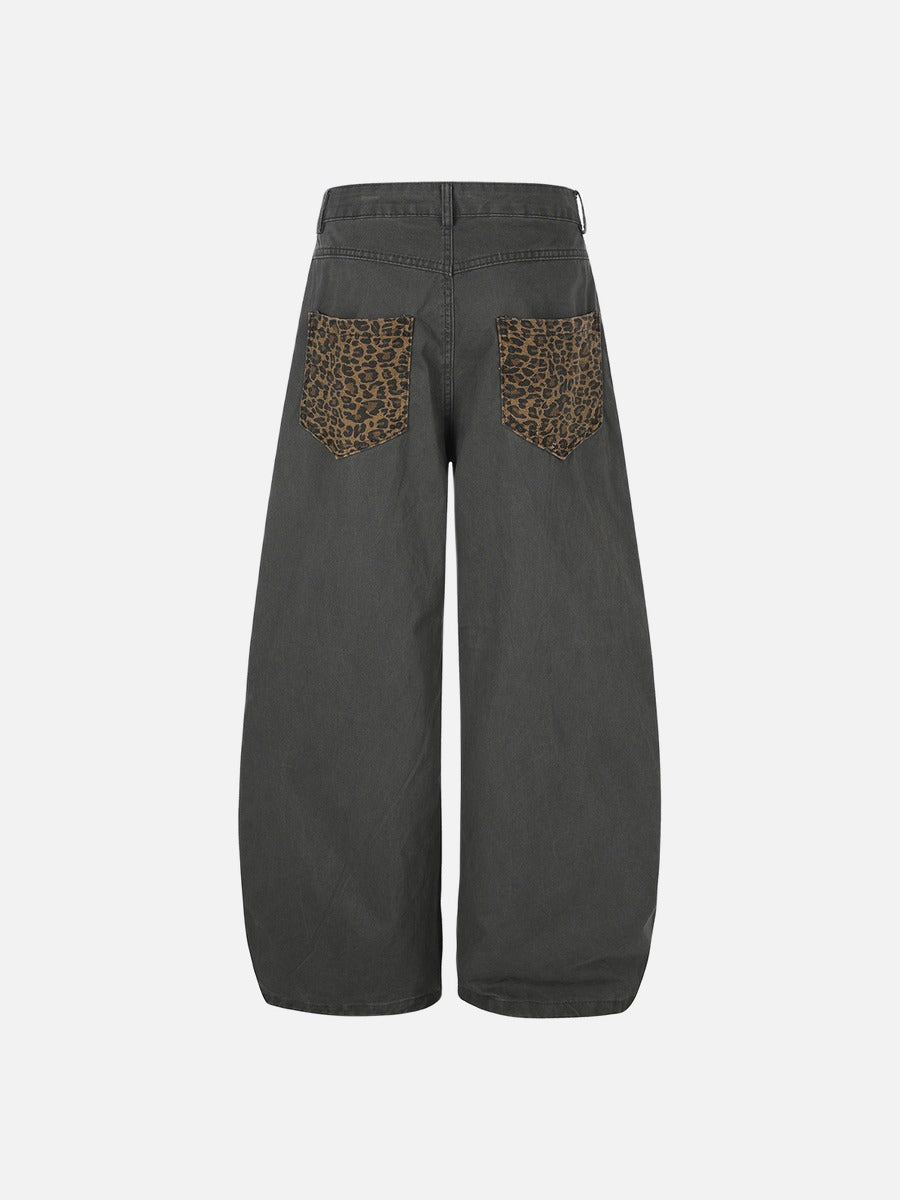 Leopard Print Wide-Leg Balloon Pants