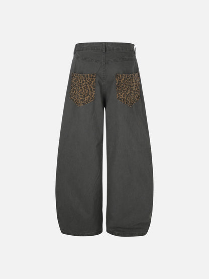 Leopard Print Wide-Leg Balloon Pants