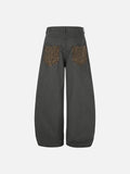 Leopard Print Wide-Leg Balloon Pants