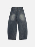 DAXUEN Wide-leg denim jeans with leopard print and stars