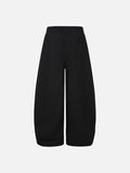 DAXUEN black wide-leg leopard print track pants
