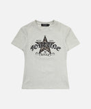 DAXUEN Leopard star graphic t-shirt with gothic text