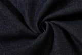 DAXUEN dark blue wide-leg jeans with leopard star patches
