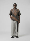 DAXUEN Relaxed fit leopard star print t-shirt — model photo