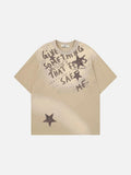 DAXUEN Relaxed fit leopard star print t-shirt