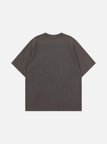 DAXUEN Relaxed fit leopard star print t-shirt