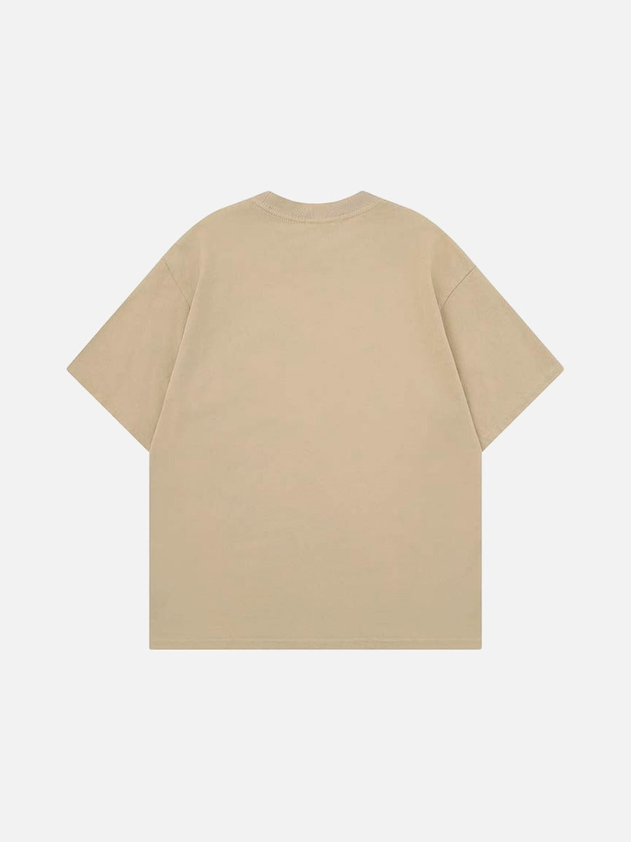 DAXUEN Relaxed fit leopard star print t-shirt