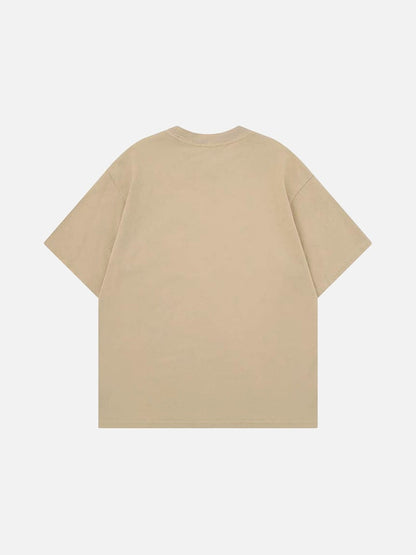 DAXUEN Relaxed fit leopard star print t-shirt