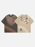 DAXUEN Relaxed fit leopard star print t-shirt