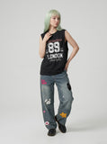 DAXUEN Faux-layered short-sleeved graphic t-shirt — model photo