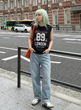 DAXUEN Faux-layered short-sleeved graphic t-shirt — model photo