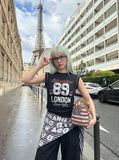 DAXUEN Faux-layered short-sleeved graphic t-shirt — model photo