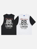 DAXUEN Faux-layered short-sleeved graphic t-shirt