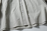 DAXUEN light beige oversized grid button-up shirt