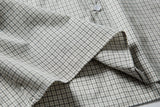 DAXUEN light beige oversized grid button-up shirt