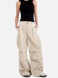 DAXUEN light beige wide-leg cargo pants
