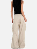 DAXUEN light beige wide-leg cargo pants