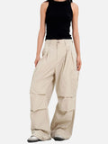 DAXUEN light beige wide-leg cargo pants