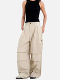 DAXUEN light beige wide-leg cargo pants