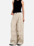 DAXUEN light beige wide-leg cargo pants