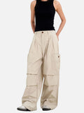 DAXUEN light beige wide-leg cargo pants