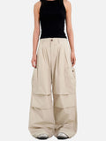 DAXUEN light beige wide-leg cargo pants