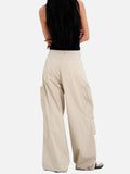 DAXUEN light beige wide-leg cargo pants