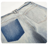 DAXUEN light blue distressed wide-leg denim jeans