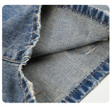 DAXUEN light blue distressed wide-leg denim jeans