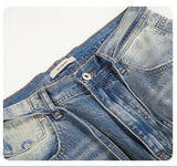 DAXUEN light blue distressed wide-leg denim jeans