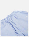 DAXUEN light blue oversized grid casual pants