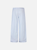DAXUEN light blue pinstripe wide-leg pants