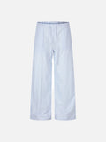 DAXUEN light blue pinstripe wide-leg pants