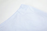 DAXUEN light blue pinstripe wide-leg pants