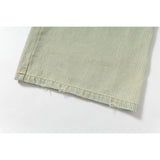 DAXUEN light blue striped wide-leg denim shorts