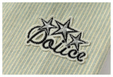 DAXUEN light blue striped wide-leg denim shorts