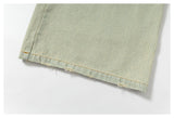DAXUEN light blue striped wide-leg denim shorts