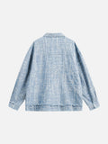 DAXUEN light blue textured oversized jacket