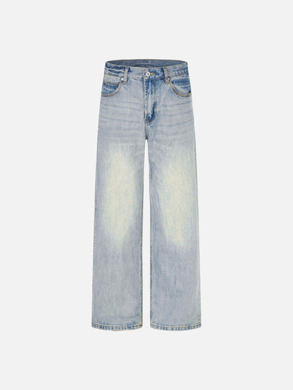 Light Blue Vintage Wide-Leg Jeans