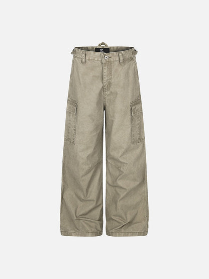 DAXUEN light blue wide-leg cargo pants