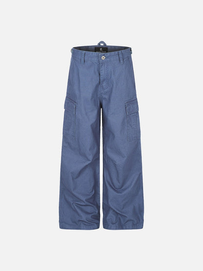 DAXUEN light blue wide-leg cargo pants