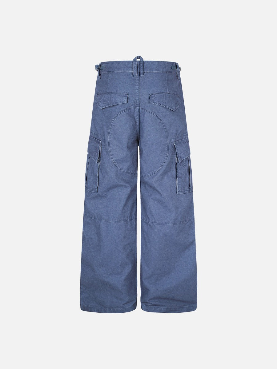 DAXUEN light blue wide-leg cargo pants