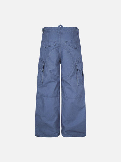 DAXUEN light blue wide-leg cargo pants