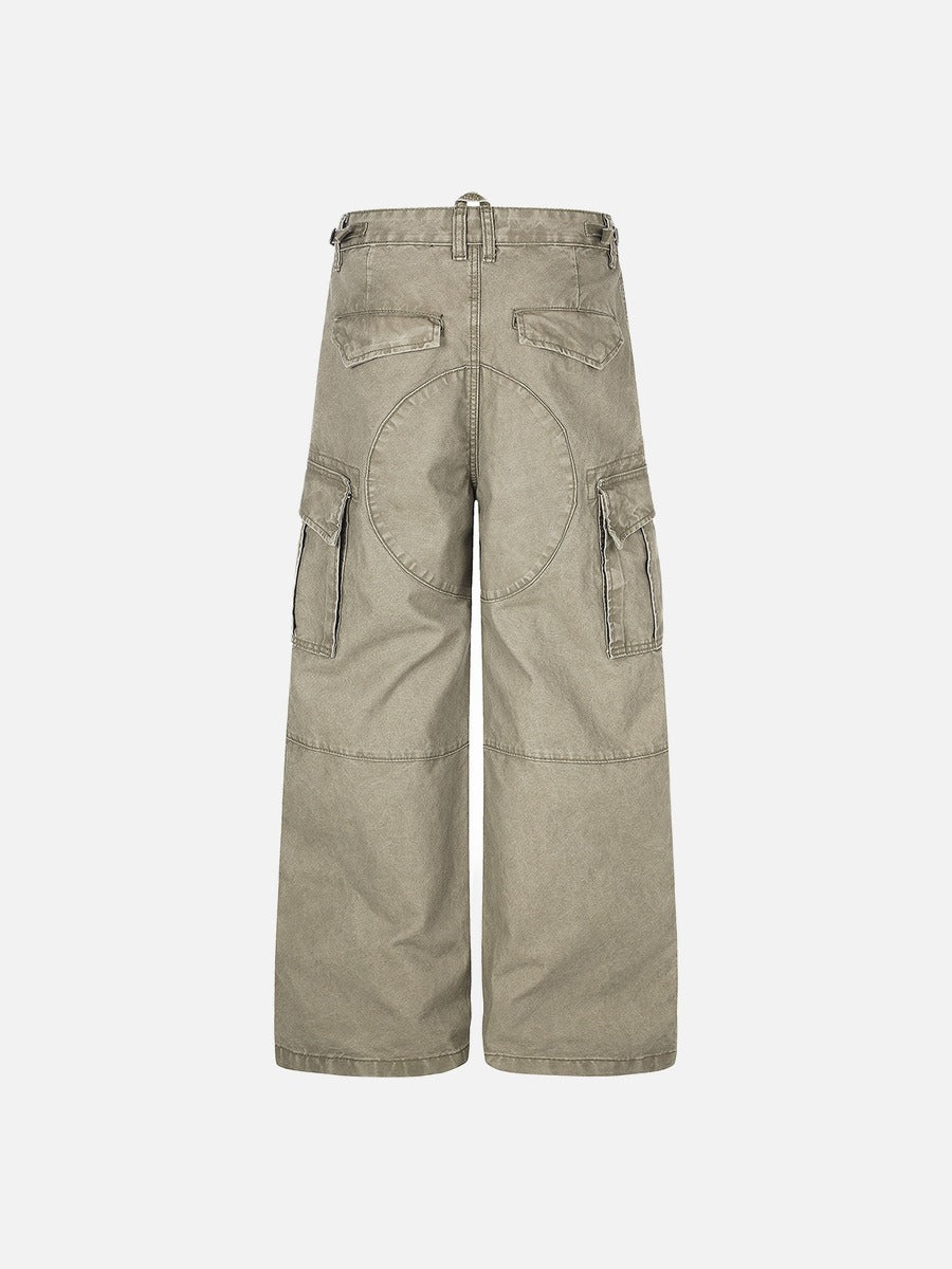 DAXUEN light blue wide-leg cargo pants