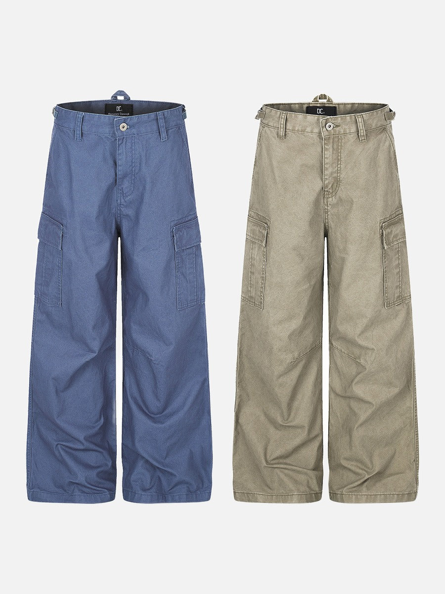 DAXUEN light blue wide-leg cargo pants