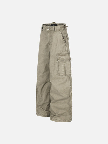 DAXUEN light blue wide-leg cargo pants