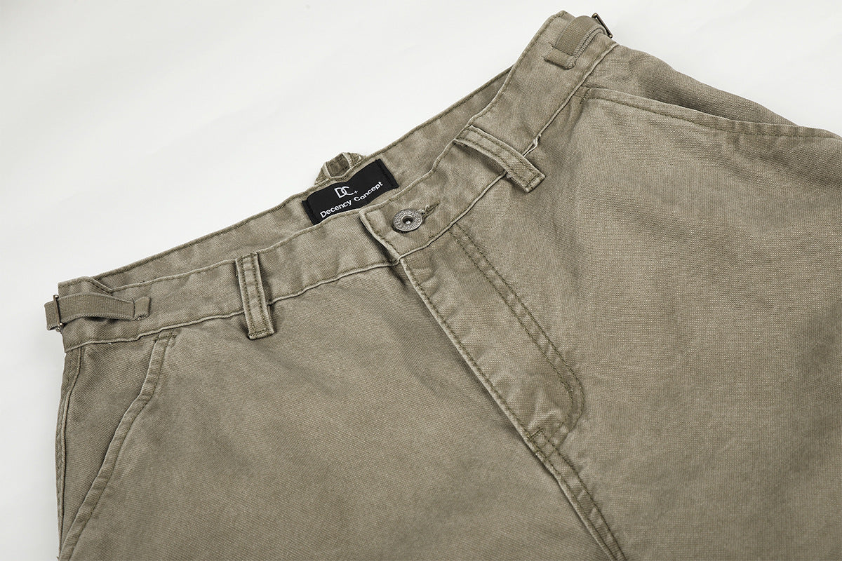 DAXUEN light blue wide-leg cargo pants