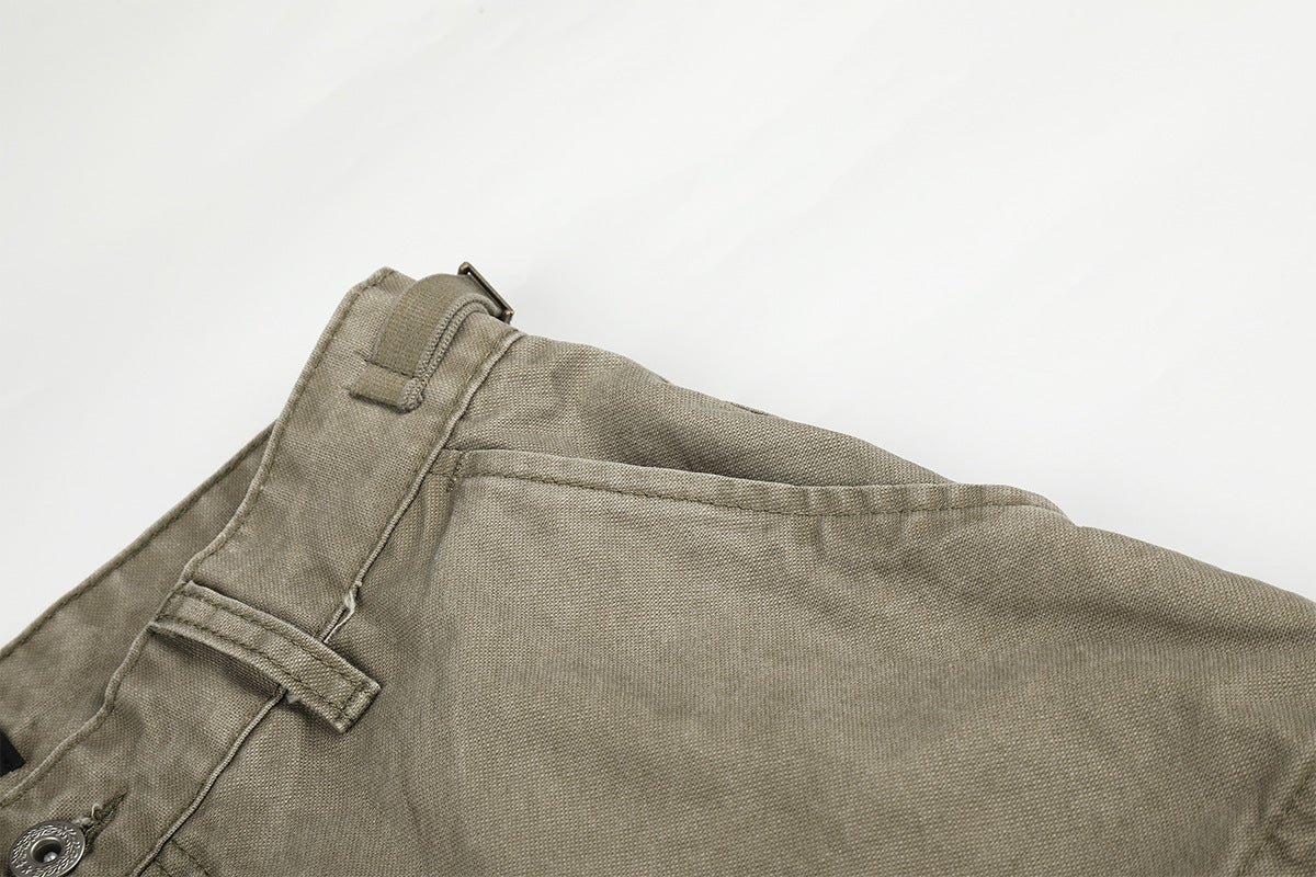DAXUEN light blue wide-leg cargo pants