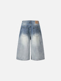 DAXUEN Light blue wide-leg denim culotte shorts
