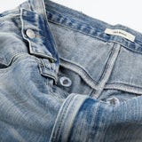 DAXUEN light blue oversized wide-leg denim jeans with heart stitching